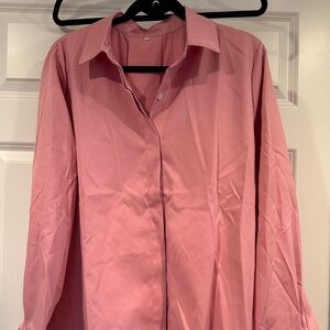 Rosy Pink shirt zipper back sz XXL- NWOT